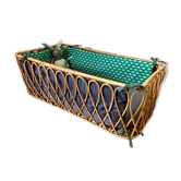 Vintage rattan bassinet