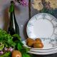 Six old plates iron earth of lunéville model lugano late nineteenth