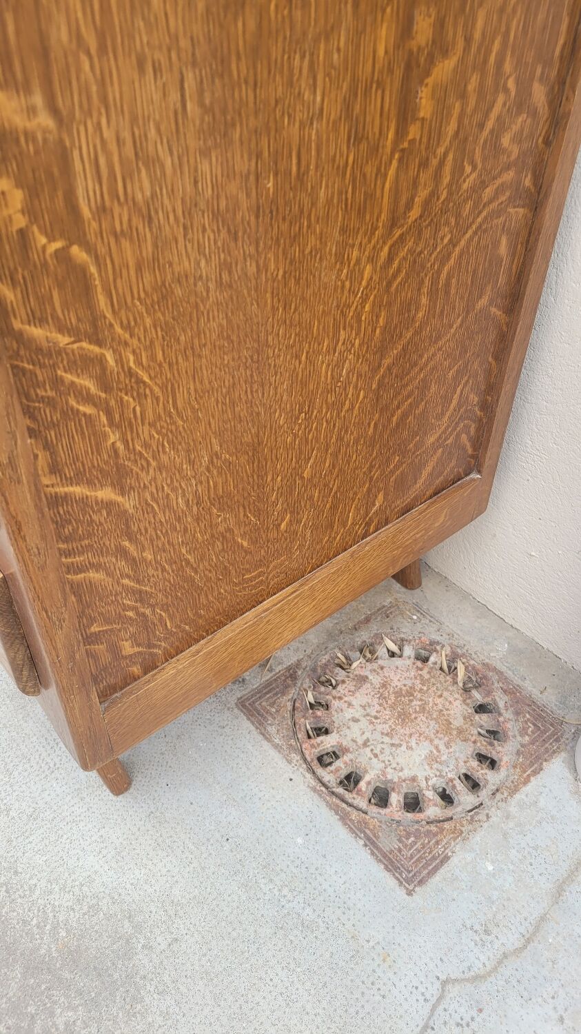 Commode vintage 1950 pieds compas 4 tiroirs