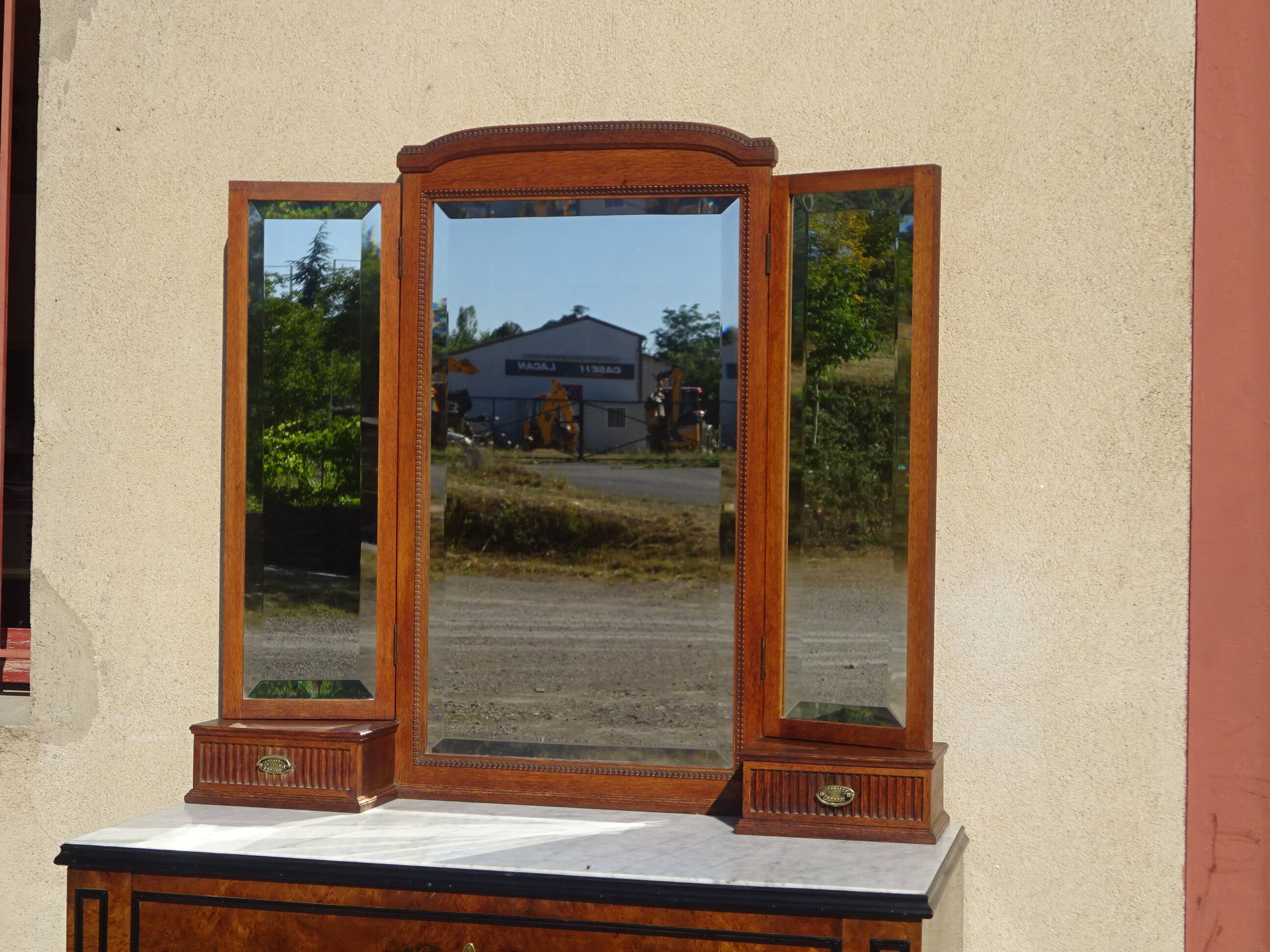 Miroir triptyque époque Art Déco