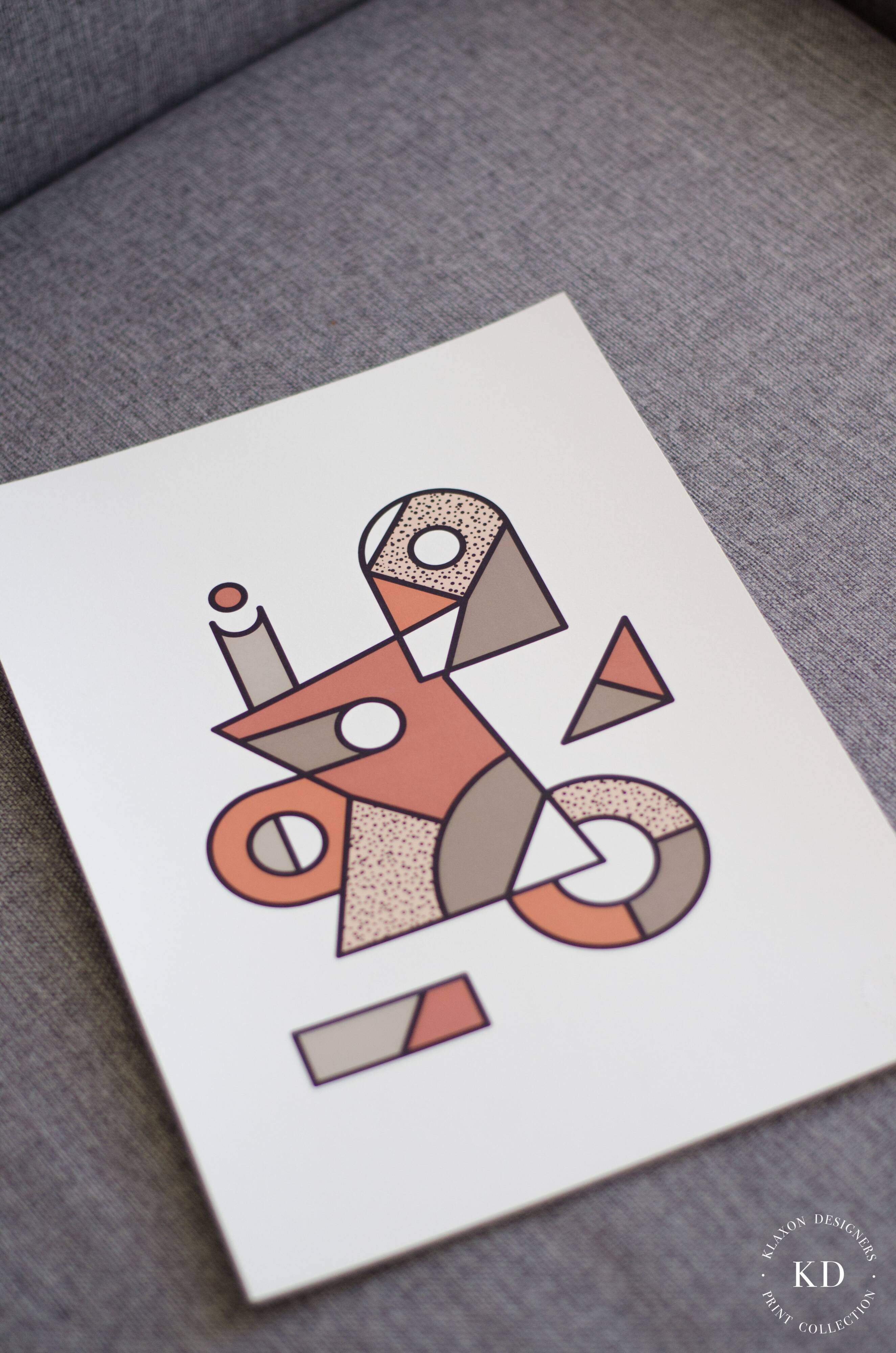 Illustration - Abstract geometric graphic colorful A3 poster numbered #004