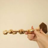 Swedish brass five arm candelabra by Gusum