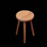 Antique solid wood four-legged stool – rustic & decorative piece
