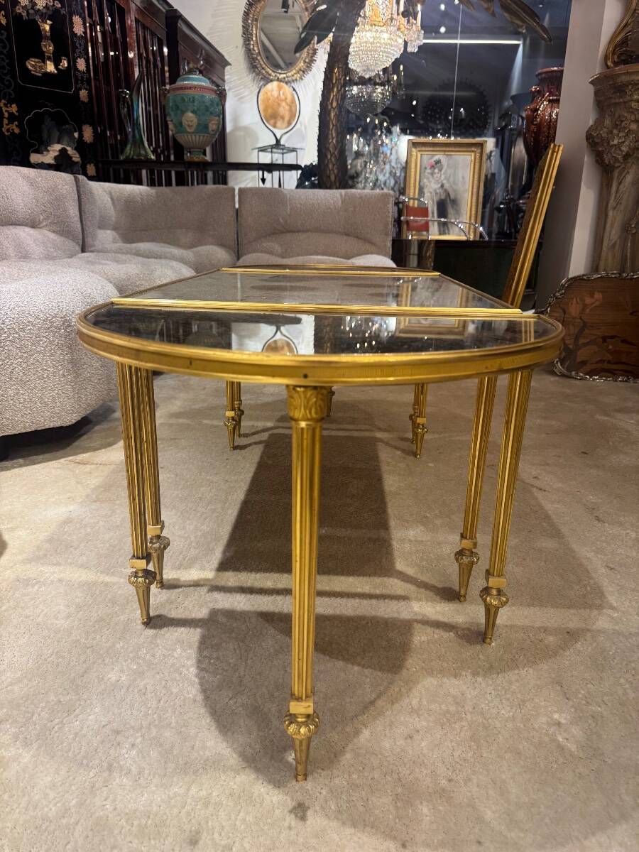 Bronze coffee table by Maison Bagues circa 1950