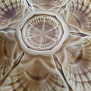 5 Sarreguemines caramel shell plates, 1950s