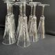 9 champagne flutes – Blown and cut crystal