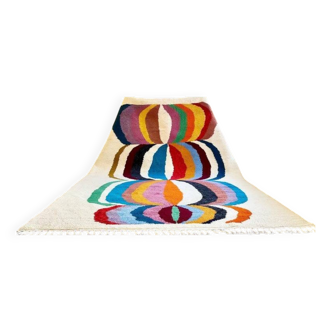 Beni Ourain Rug, Moroccan Abstract Wool Carpet 150/250cm