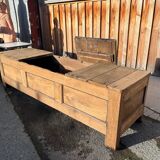 Antique solid wood storage bench – (sanded and ready to be treated)