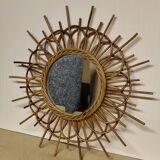 Vintage rattan mirror