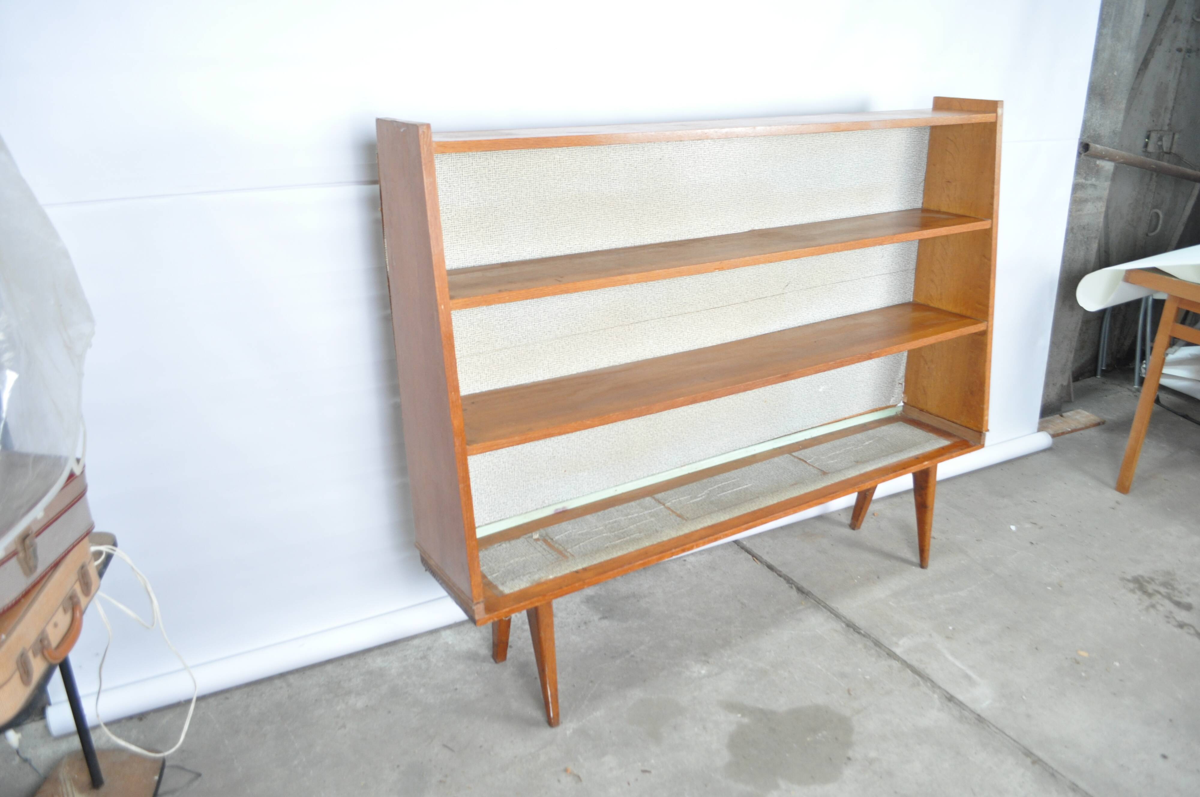 Bibliothèque pieds compas 1960