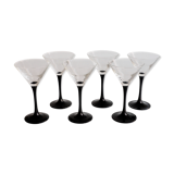 Suite of 6 cocktail glasses