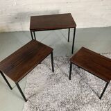 Set of 3 pull out tables By Cees Braakman, 1960