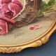 Aquarelle sur papier par A.Euget Barry bouquet de fleurs cadre dore