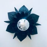 Black metal flower ceiling light