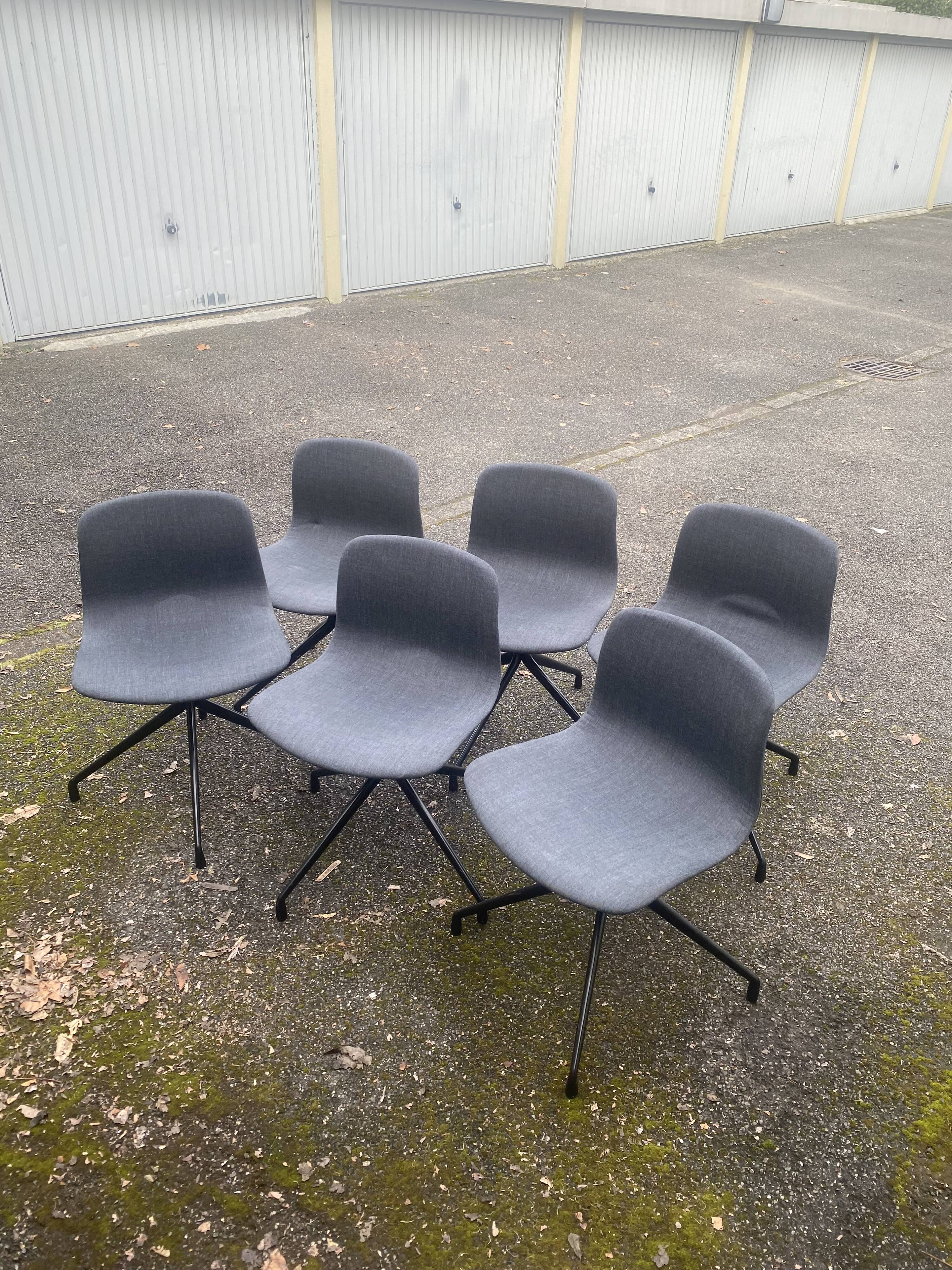 Set of 6 hay chairs, model aac 11 designed by hee welling