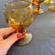 Amber bubble foot glasses