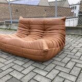 Ligne Roset Togo 2seater, Cognac Leather