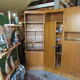 Meuble modulable de bureau ou de salon plaqué chêne des années 1960