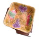 Square barbotine dish from Sarreguemines