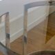 1970 glass and chrome Boris Tabacoffunfortunately Roche Bobois dining room table