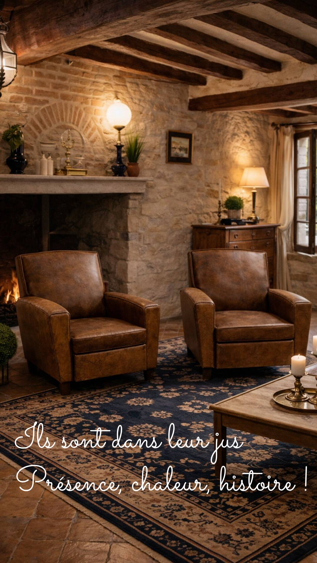 Pair of leather club armchairs – Mid-20th century