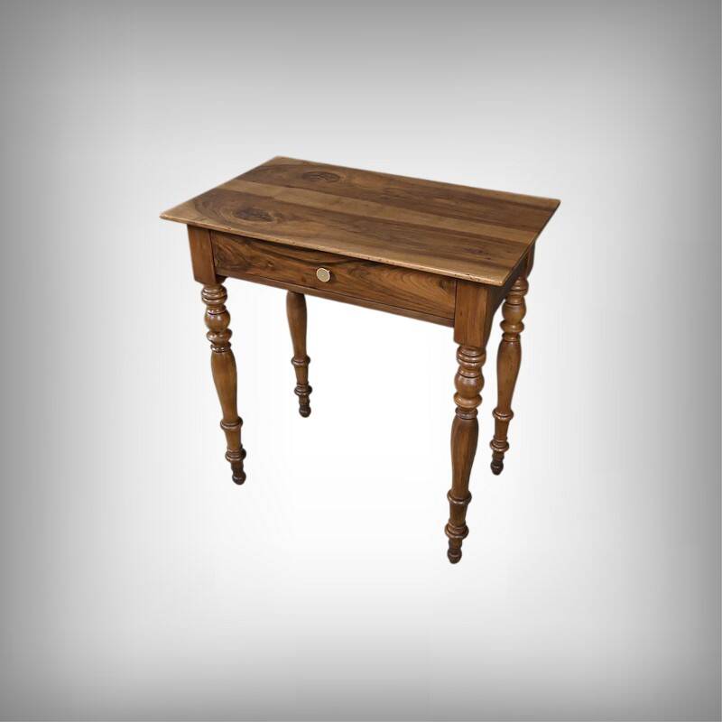 Small walnut desk table, Louis-Philippe style – 19th century
