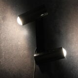 Wall sconce with two chrome lights from the 70s