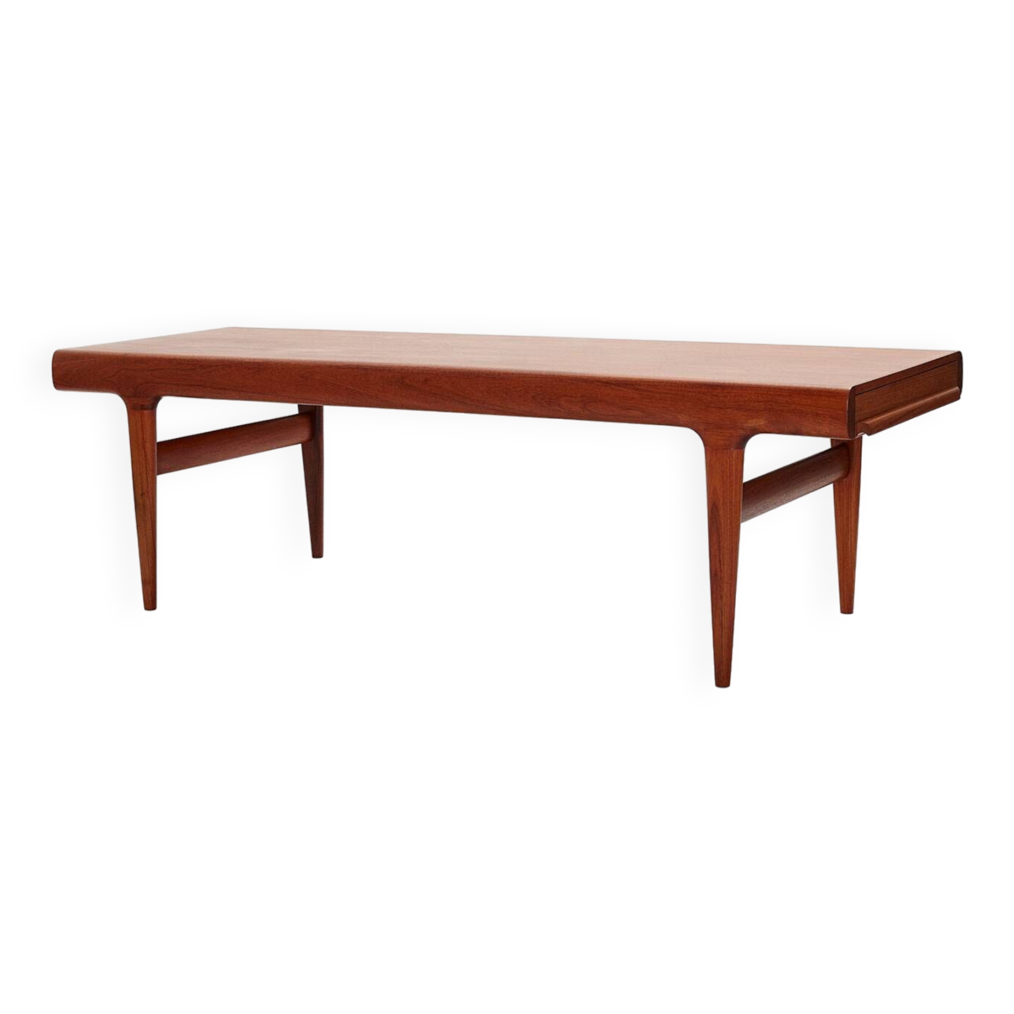 Extendable coffee table designed by Johannes Andersen for Uldum Møbelfabrik, Denmark, 1960s.