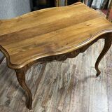 Louis XV style curved desk in blond walnut circa 1880