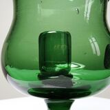 Large vintage green blown glass lantern, 1960s-70s.