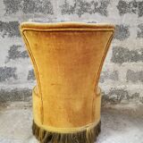 Velvet toad armchair