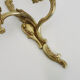 Antique double wall sconce in bronze, acanthus leaf design.