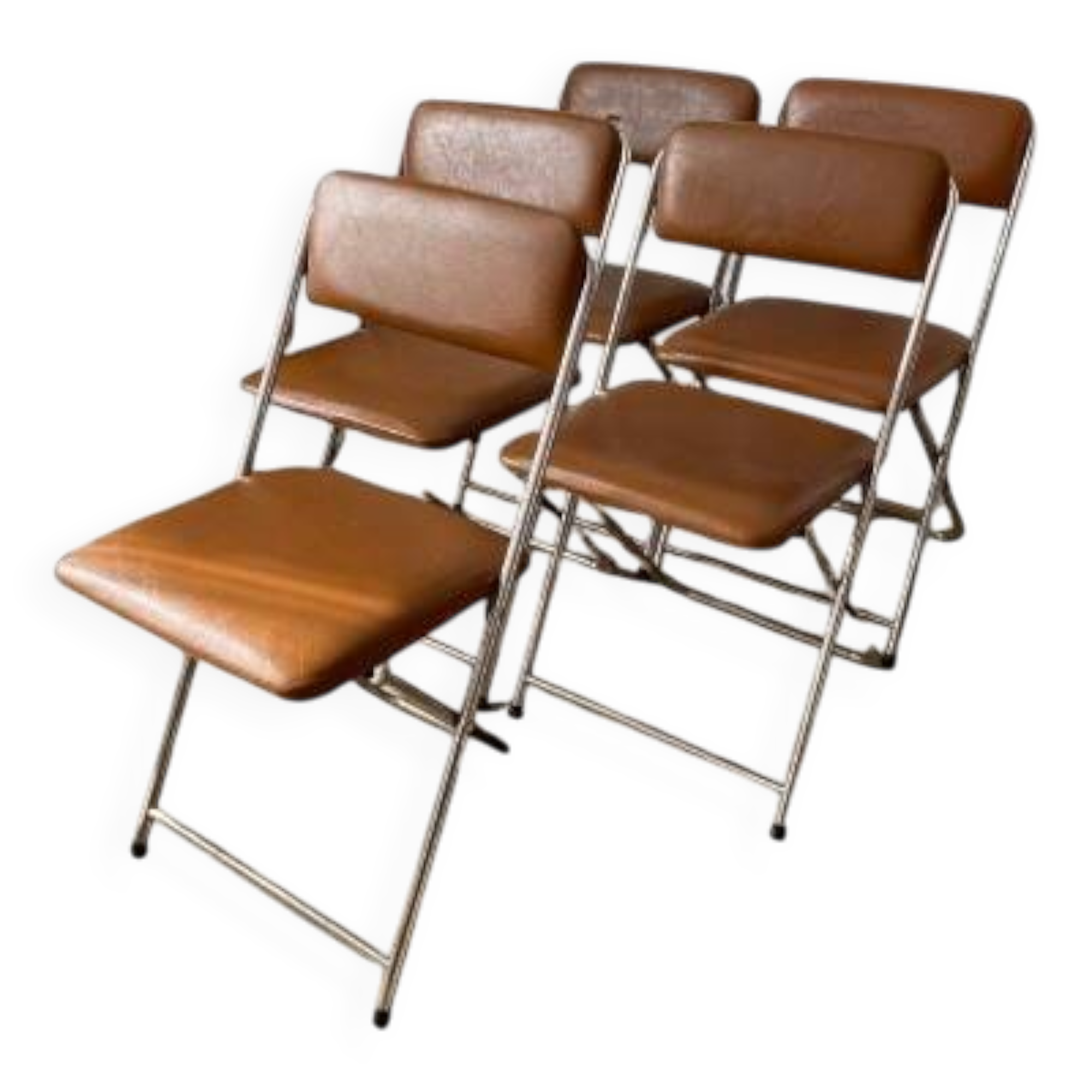 Vintage chrome folding chairs