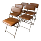 Chaises pliantes vintage chromées
