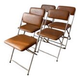 Chaises pliantes vintage chromées
