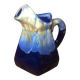 Ancien pichet céramique bleu vintage