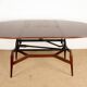 Table haute et basse Danoise en teck et bois laqué marron, modèle Smørrebrø