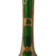 Soliflore vase legras imperial green copper decors enhanced with gold unsigned