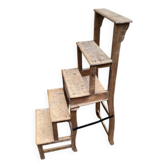 Solid wood stepladder chair 1920