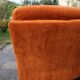 Canapé modulable design italien en velours orange brulée