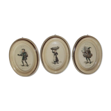 Table frame medallion old trades vintage decoration