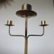 Series of 3 70s gold metal candlesticks