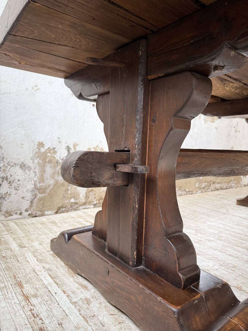 Table de monastère XXL en chêne, 19ème s.