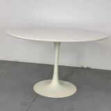 Mid-Century Space Age Tulip Dining Table in White by Arkana, 1960s