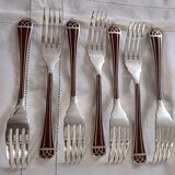 Lot 73 cutlery christofle model talisman lacquer of china color siena