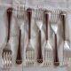Lot of 73 Christofle cutlery, Talisman model, Chinese lacquer in Siena colour.