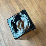 Mid-century minimalist amber coloured glass vase, 1960s.