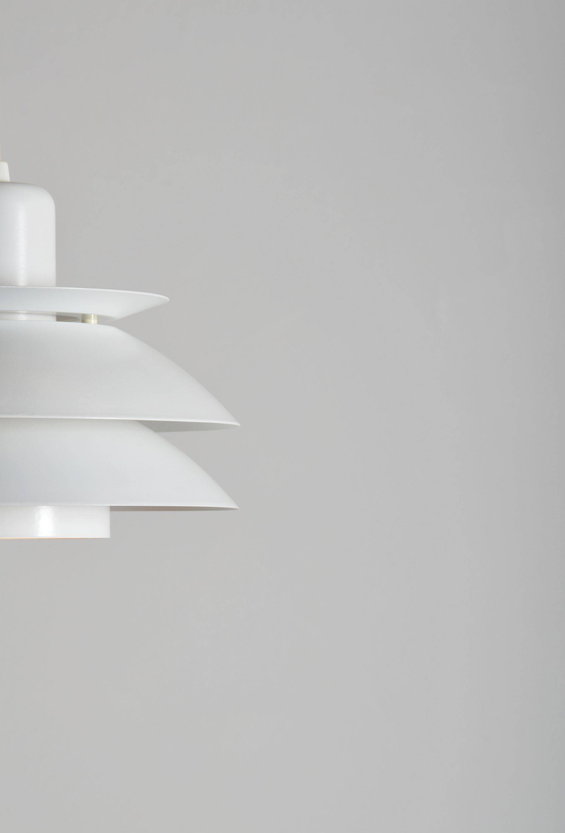 Danish hanging lamp by Horn, model 776 (white), 1970s