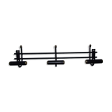 Vintage 1970s metal wall coat rack