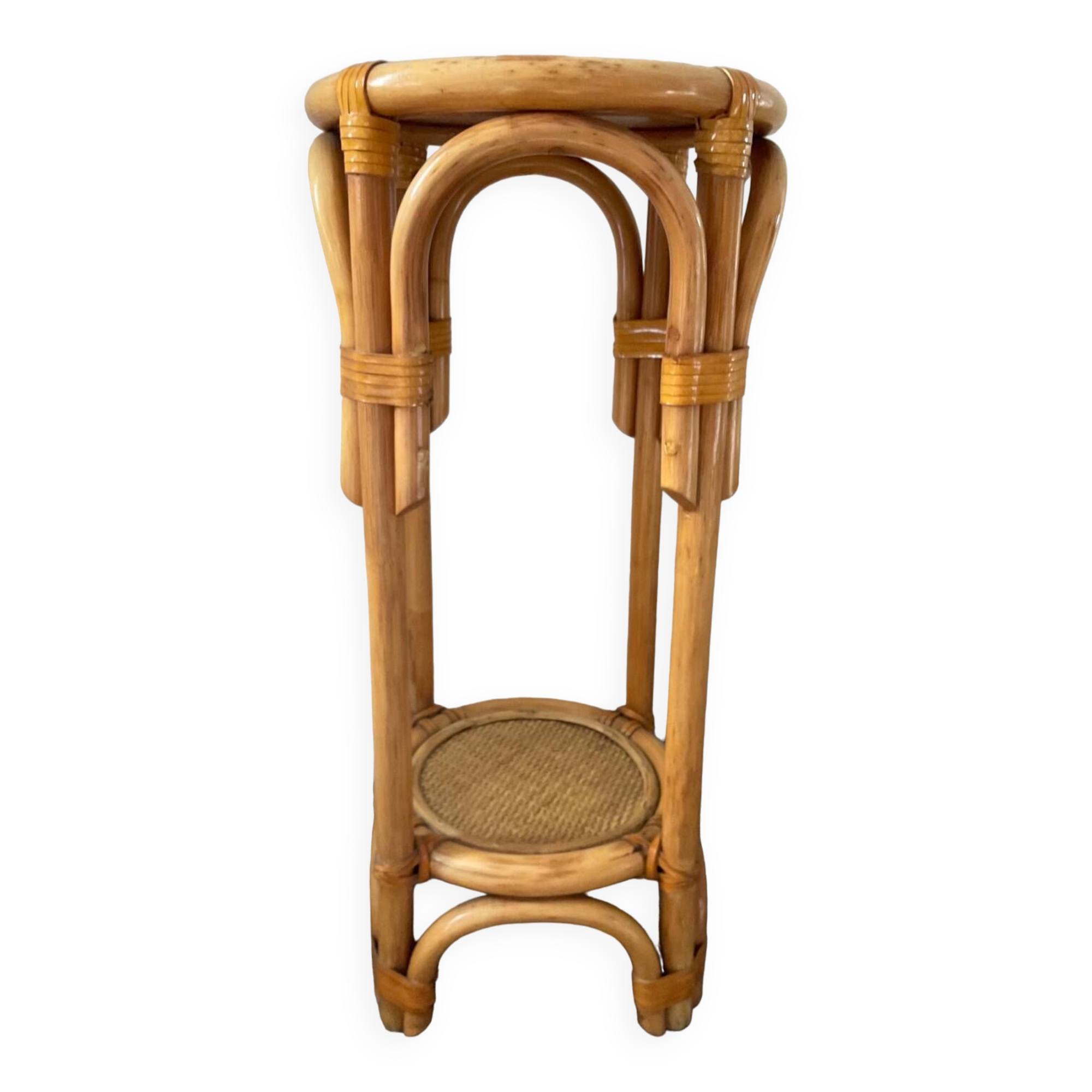 Vintage rattan seat from the 70s